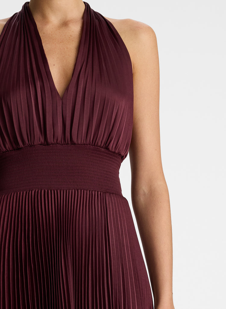 ALC Rose Satin Midi Dress