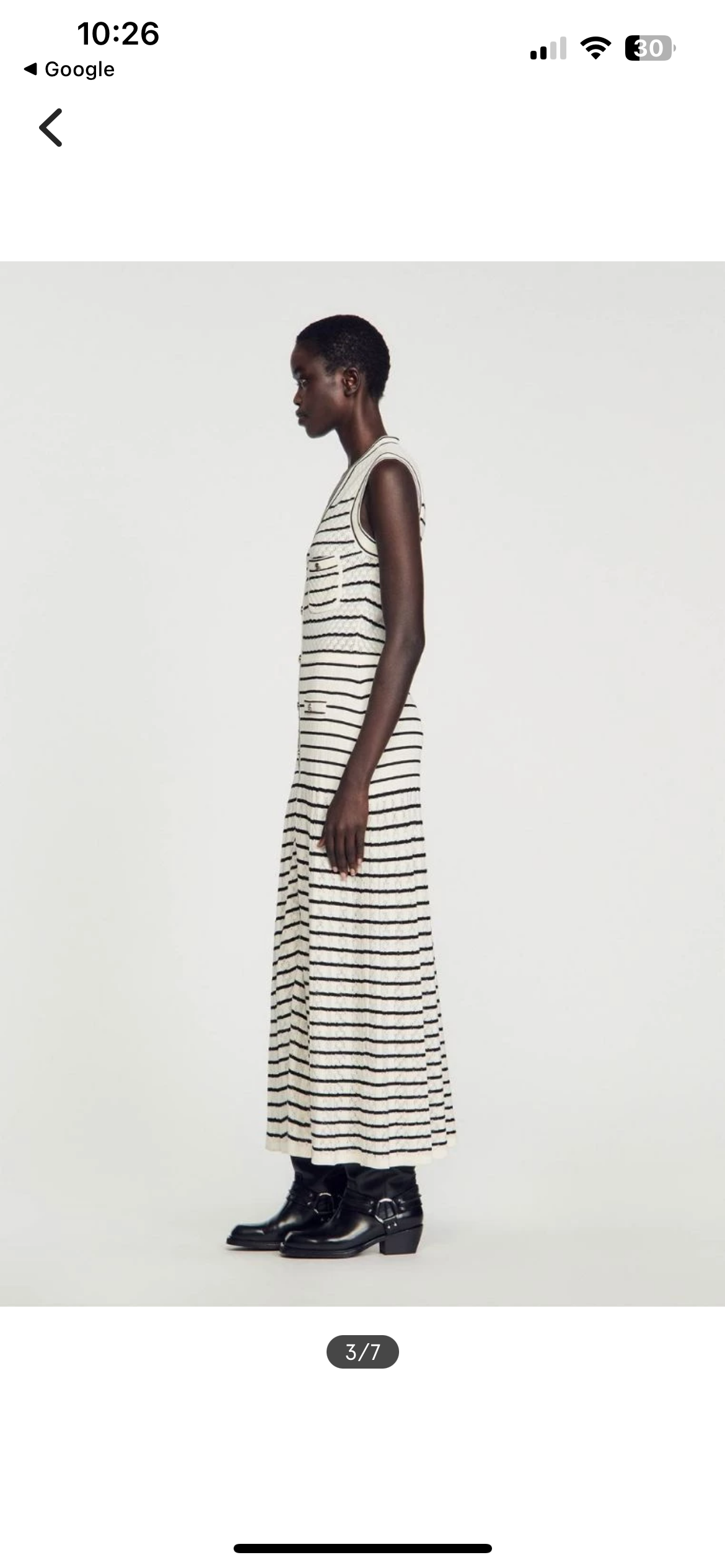 Sndr Striped Knit Midi Dress