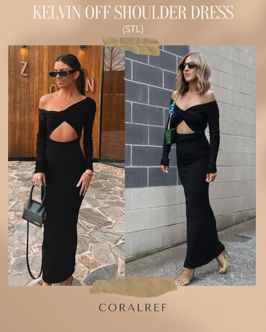 STL Kelvin Off Shoulder Midi Dress