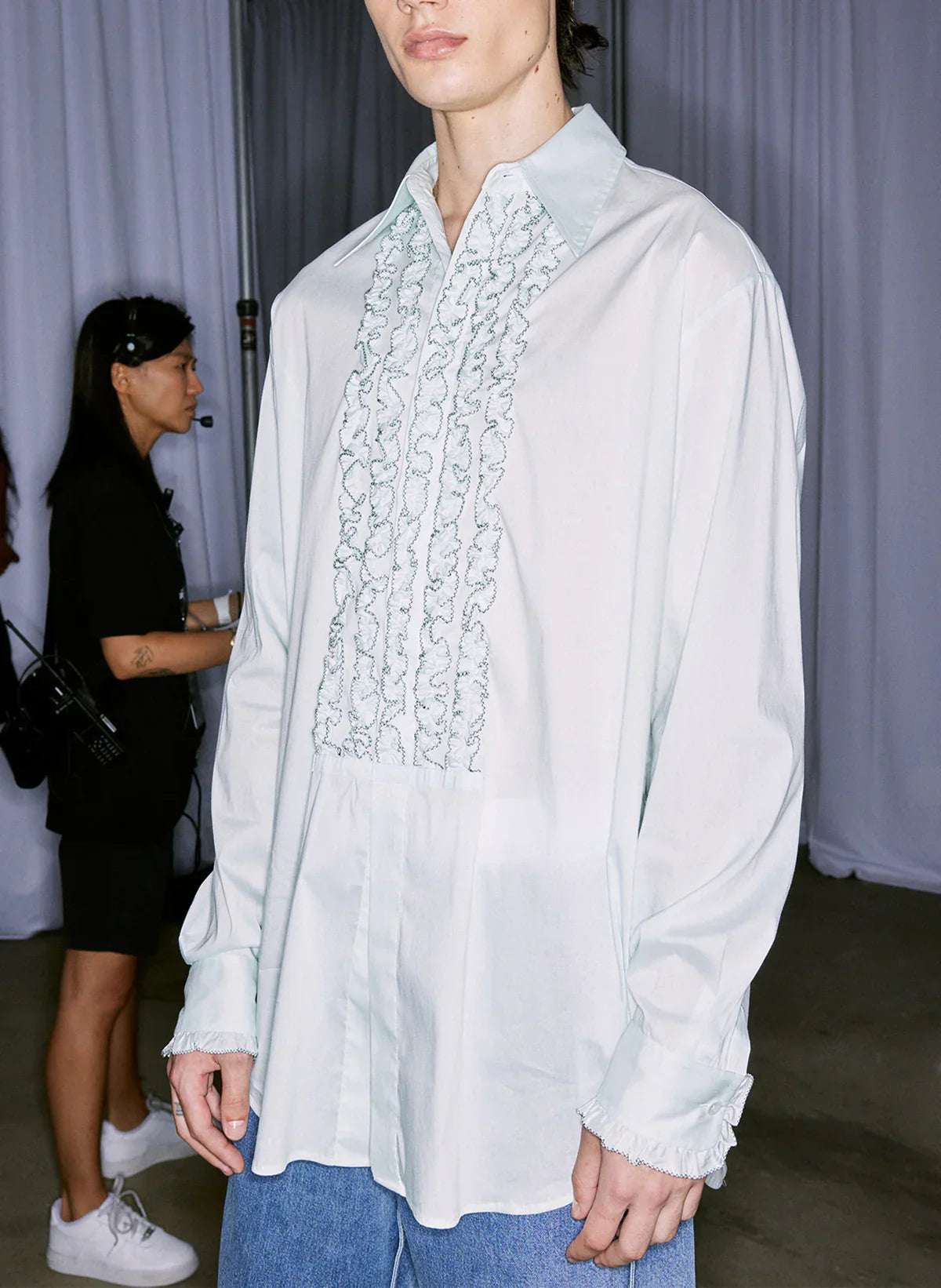 Tb Cotton Nylon Easy Tuxedo Shirt
