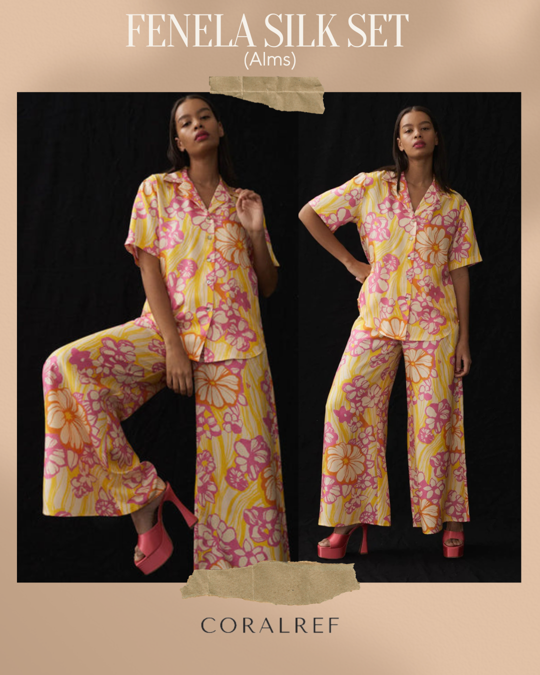 Alms Fenela Silk Shirt & Pants Set