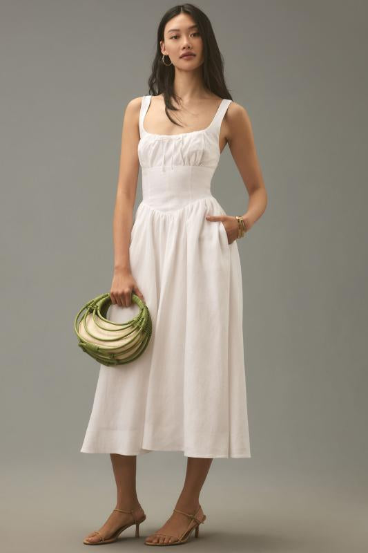 Ref Balia Linen Midi Dress 2