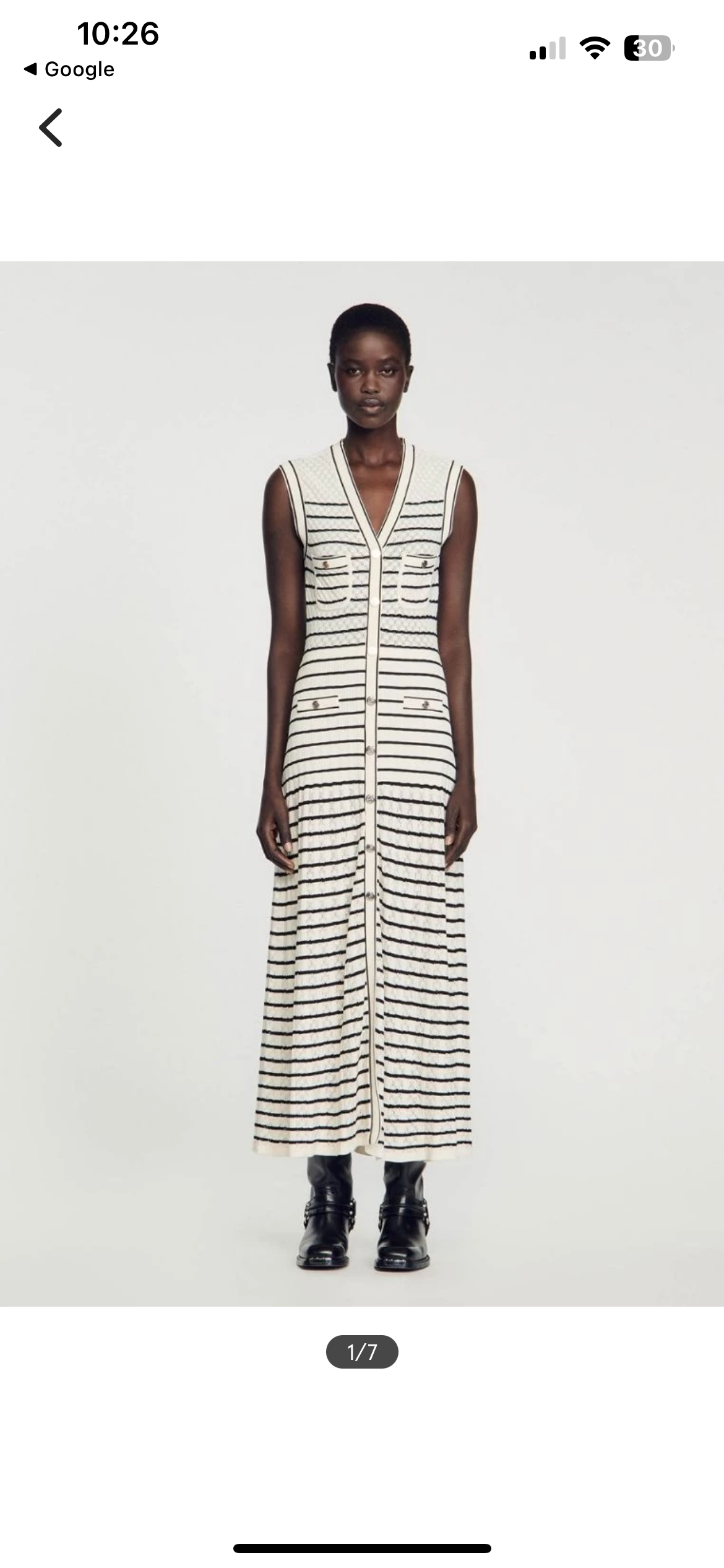 Sndr Striped Knit Midi Dress