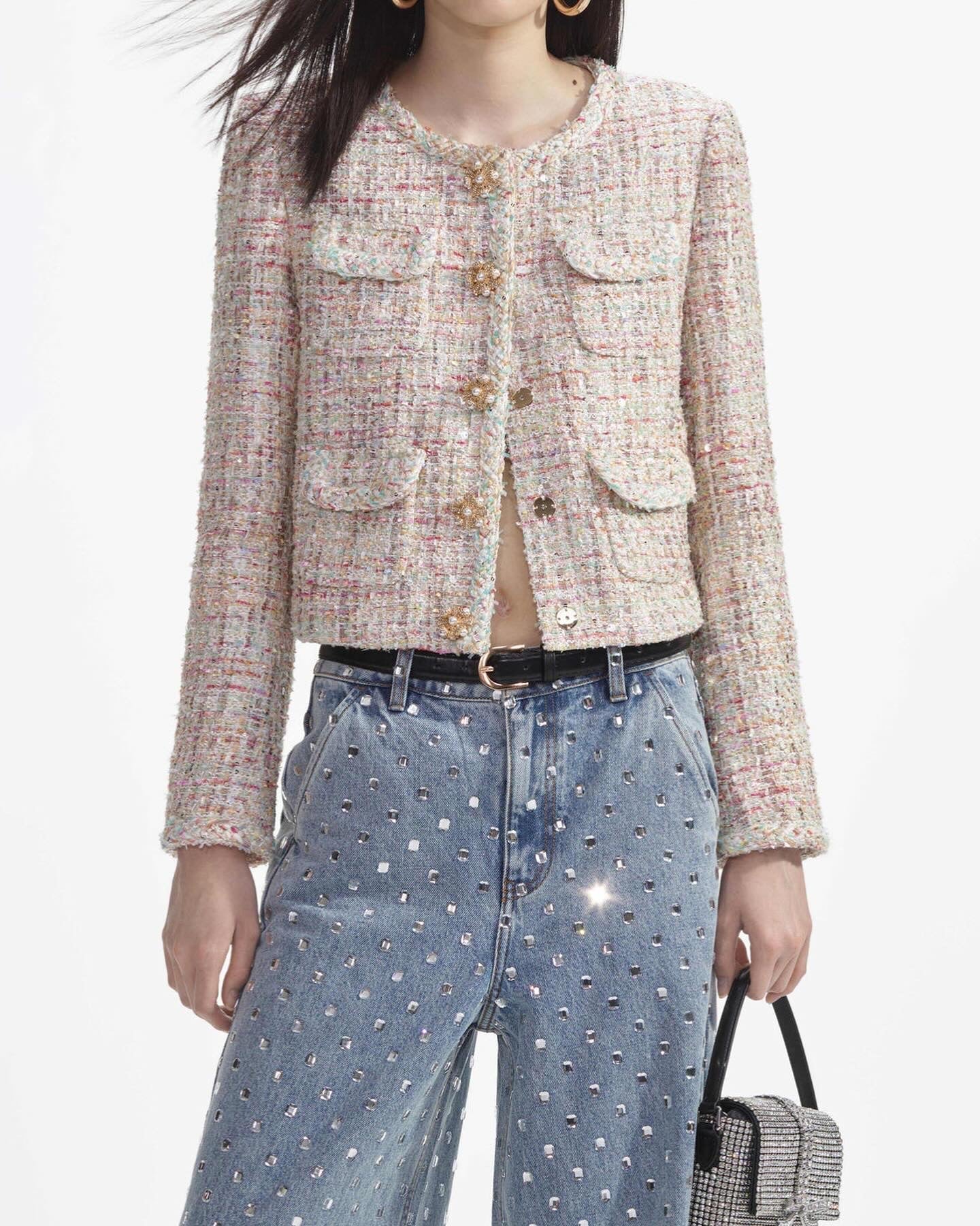 SP Pastel Boucle Boxy Jacket