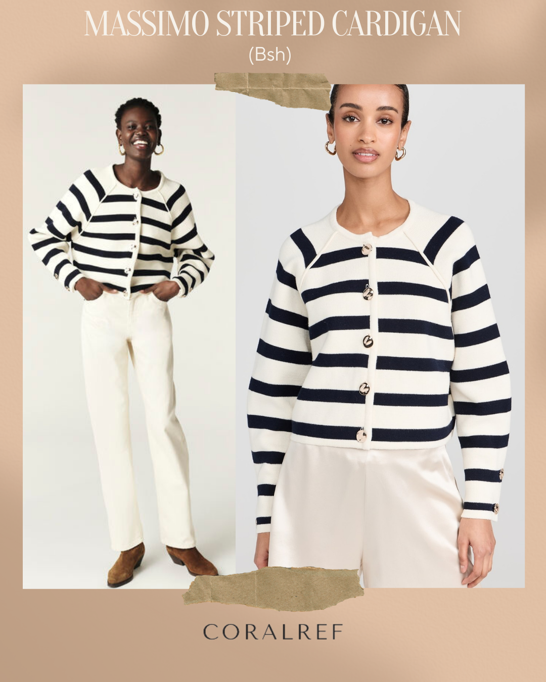 Bsh Massimo Striped Cardigan