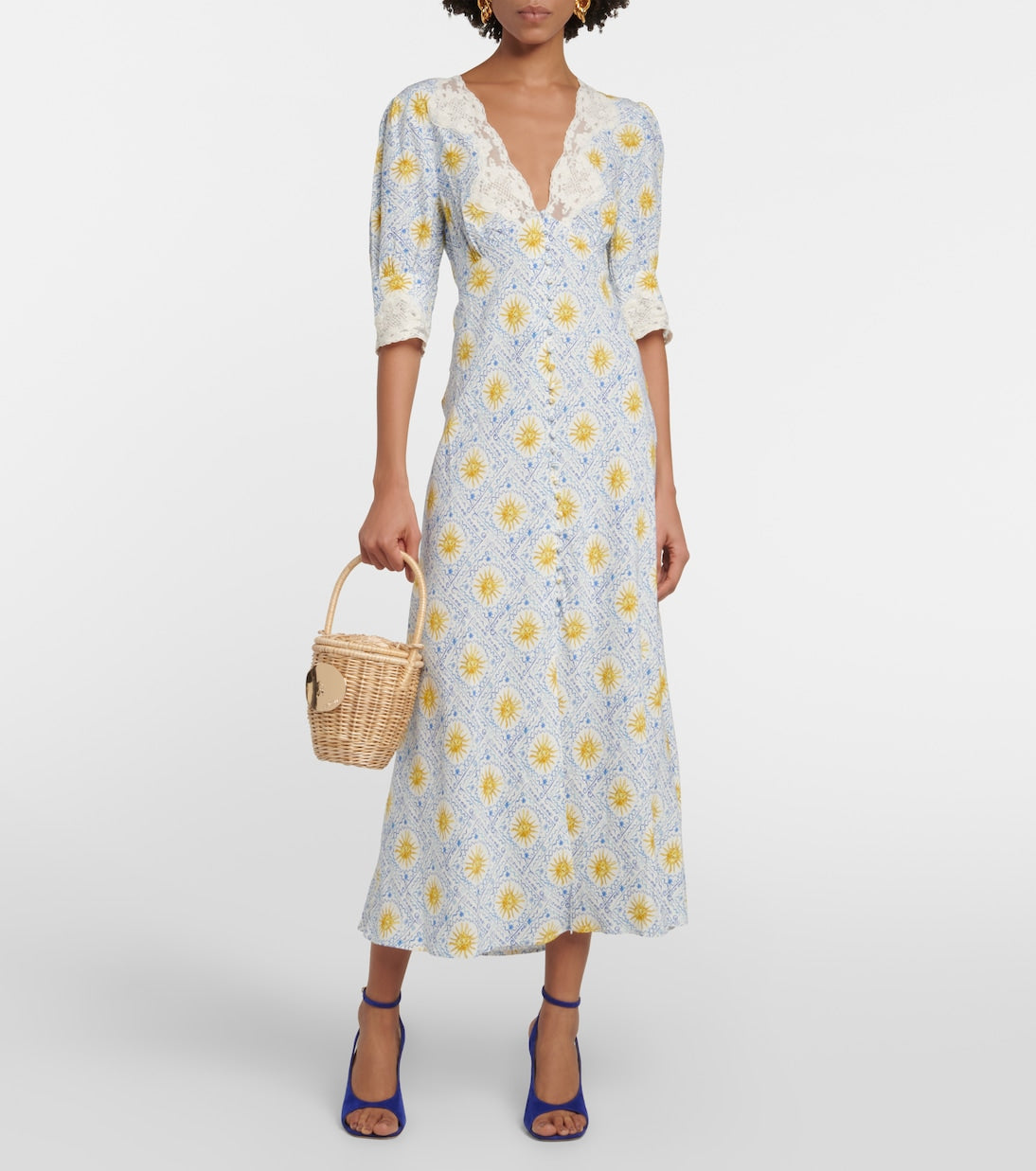 Rx Simone V Neck Midi Dress