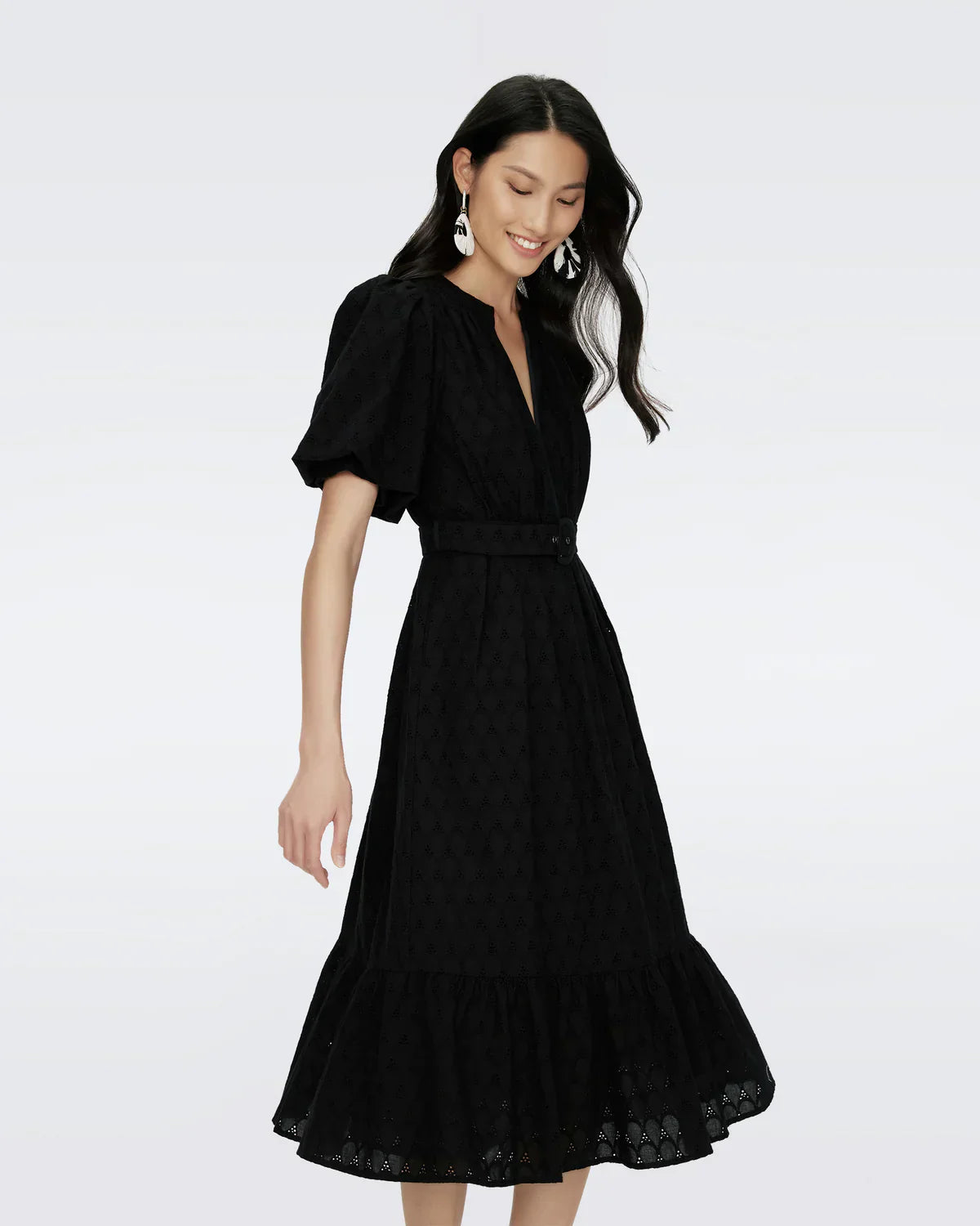DVF Polina Cotton Midi Dress
