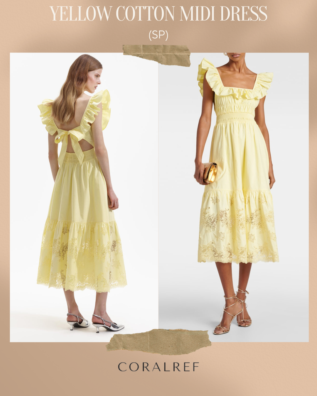 SP Yellow Cotton Midi Dress