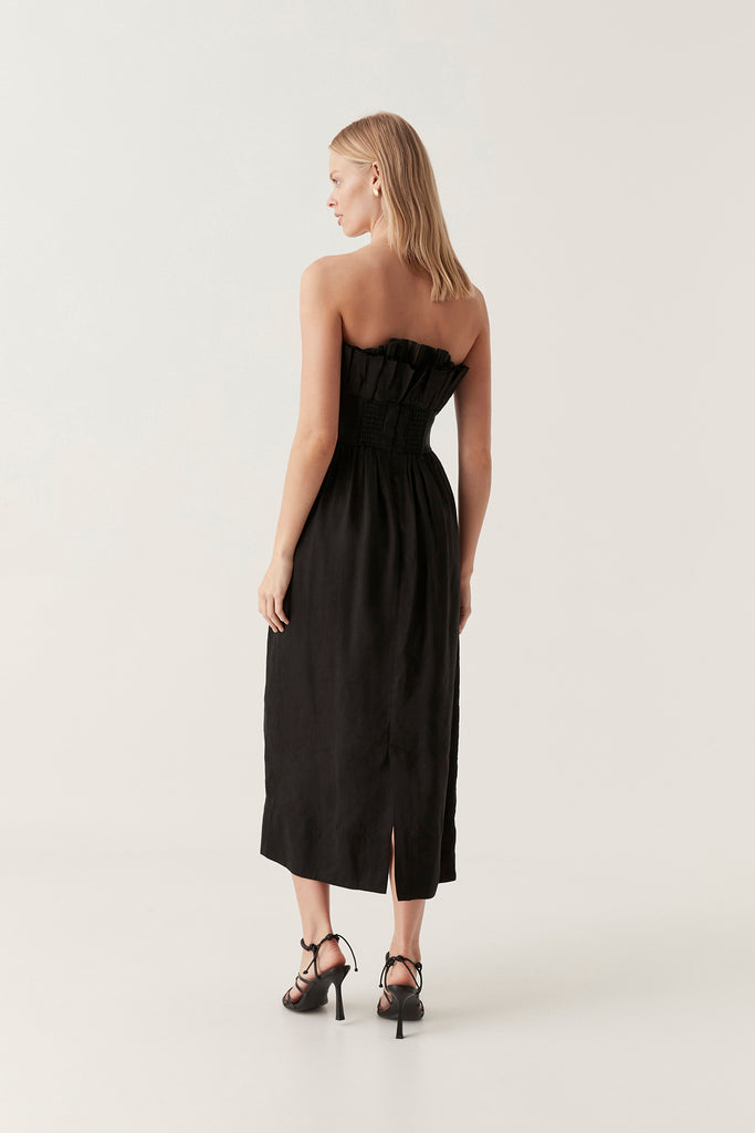 Aj Whisper Knot Waist Midi Dress