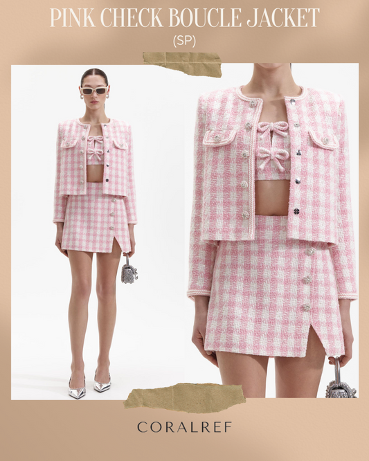 SP Pink Check Boucle Jacket