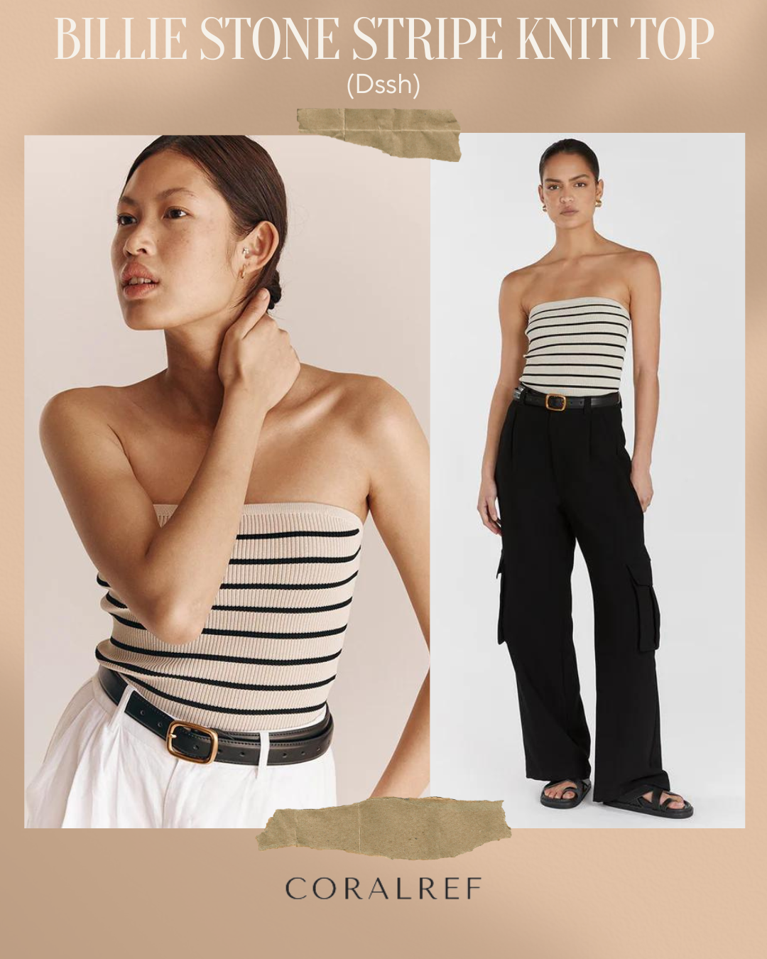 Dssh Billie Stone Stripe Knit Top