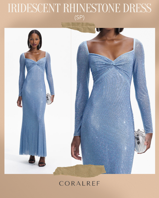 SP Iridescent Rhinestone Maxi Dress