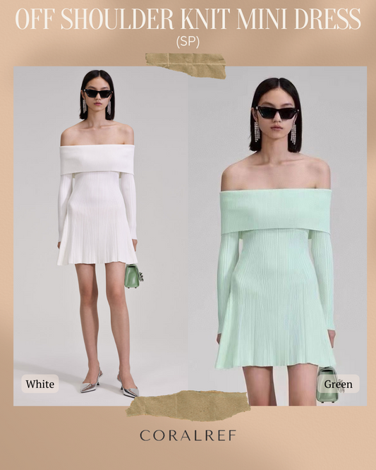 SP Off Shoulder Knit Mini Dress