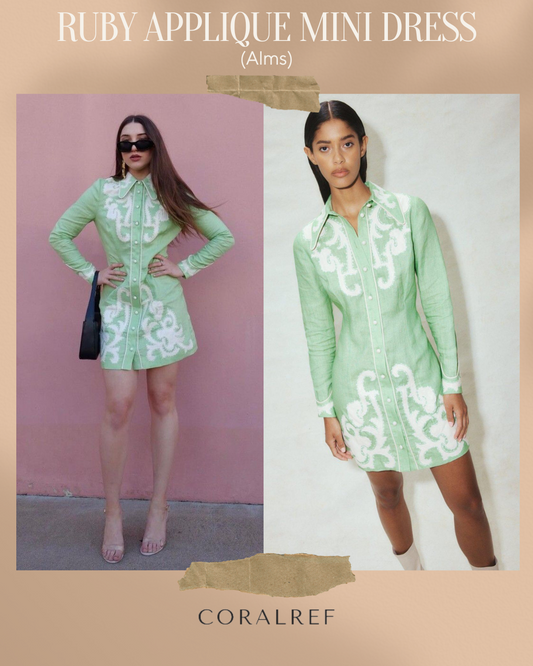 Alms Ruby Appliqué Mini Dress