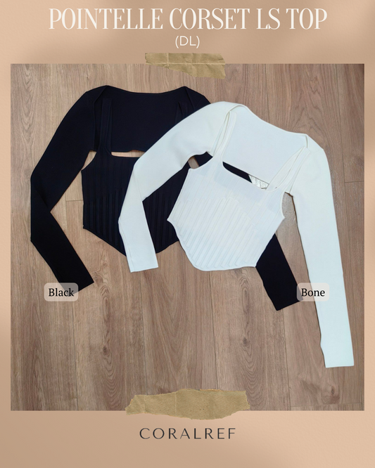 DL Pointelle Corset LS Top