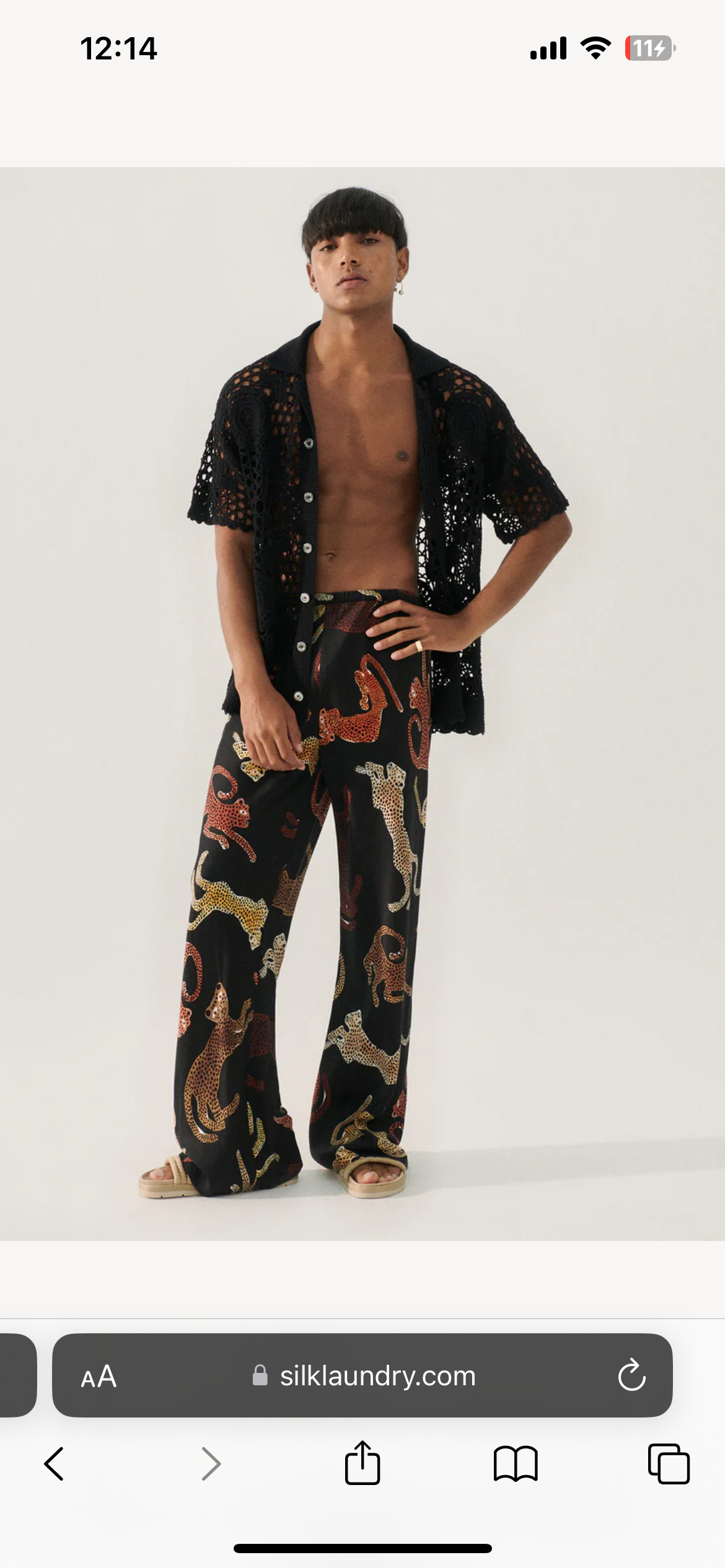 SL Bias Cut Silk Pants with Prints