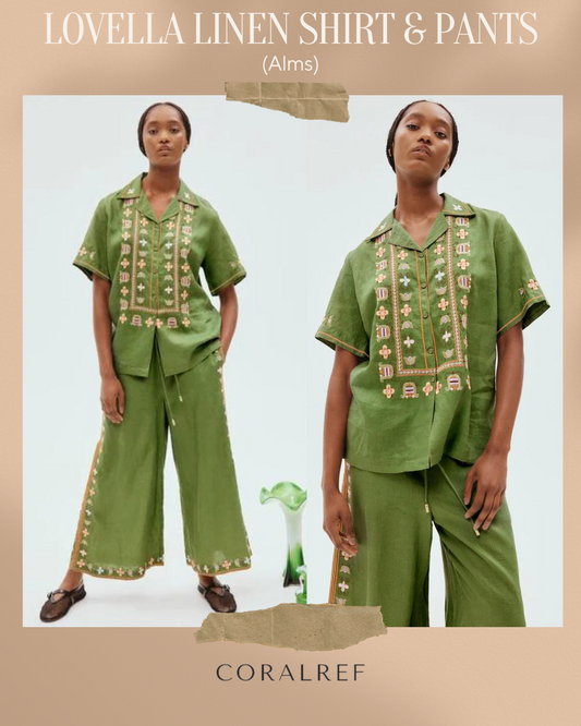 Alms Lovella Linen Shirt & Pants Set