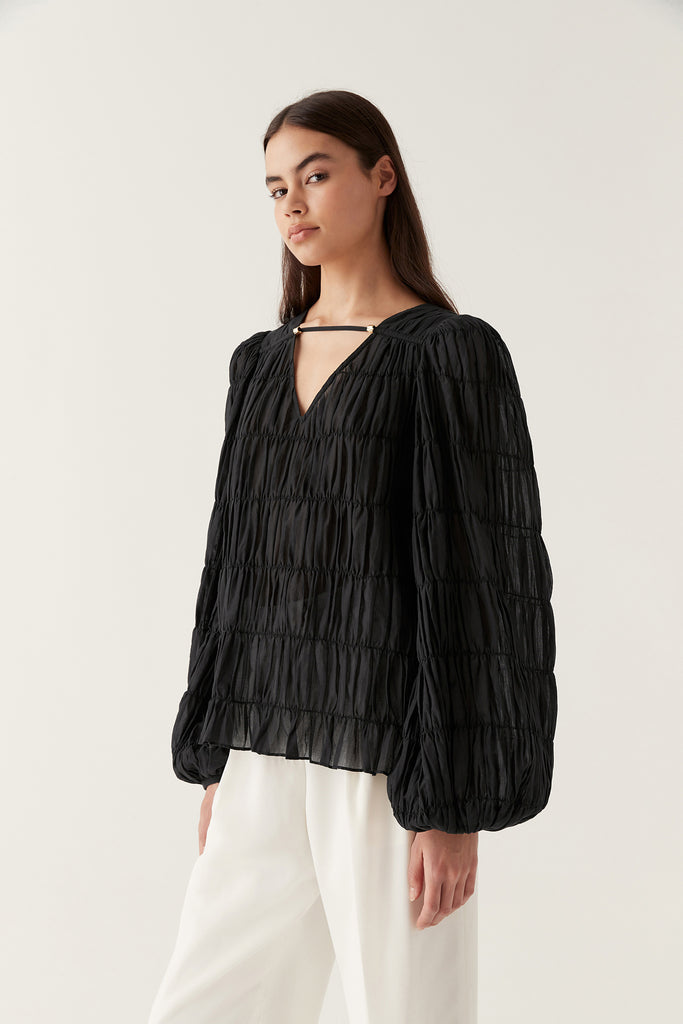 Aj Evelina Ruched Blouse