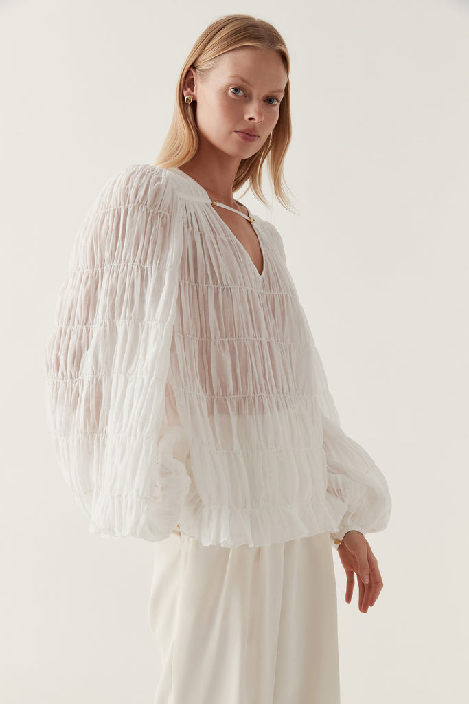 Aj Evelina Ruched Blouse