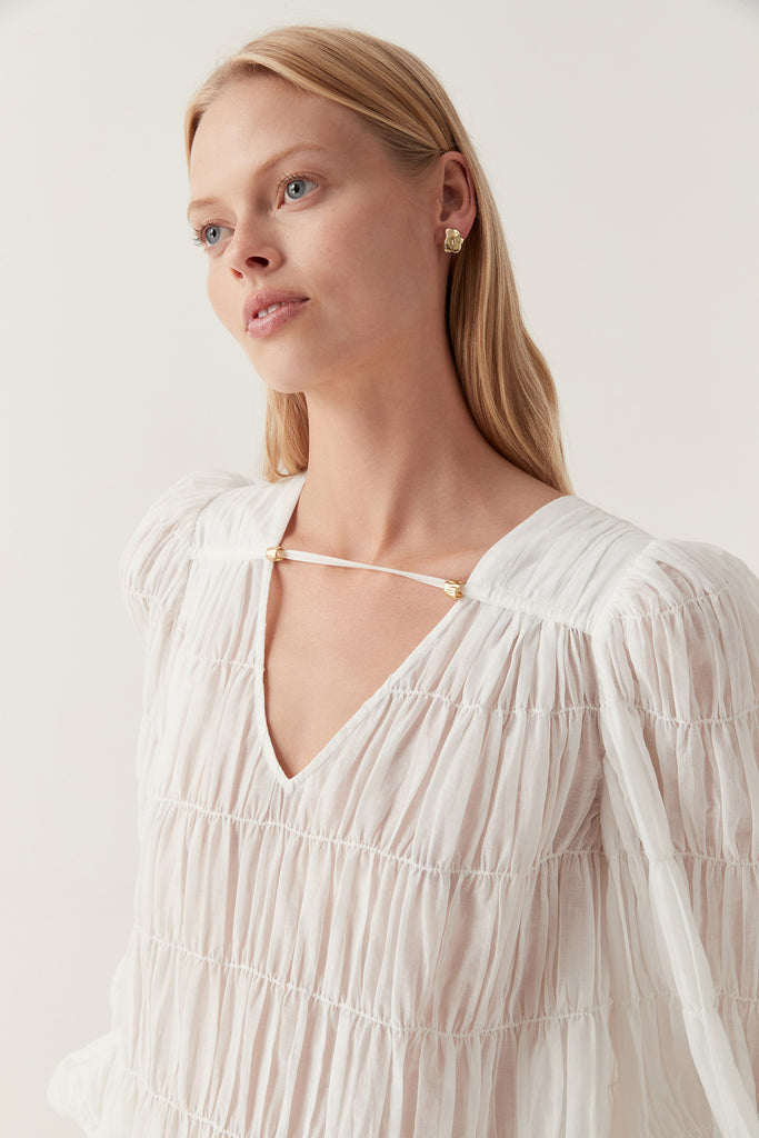 Aj Evelina Ruched Blouse