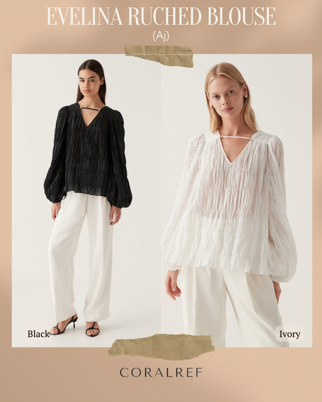 Aj Evelina Ruched Blouse