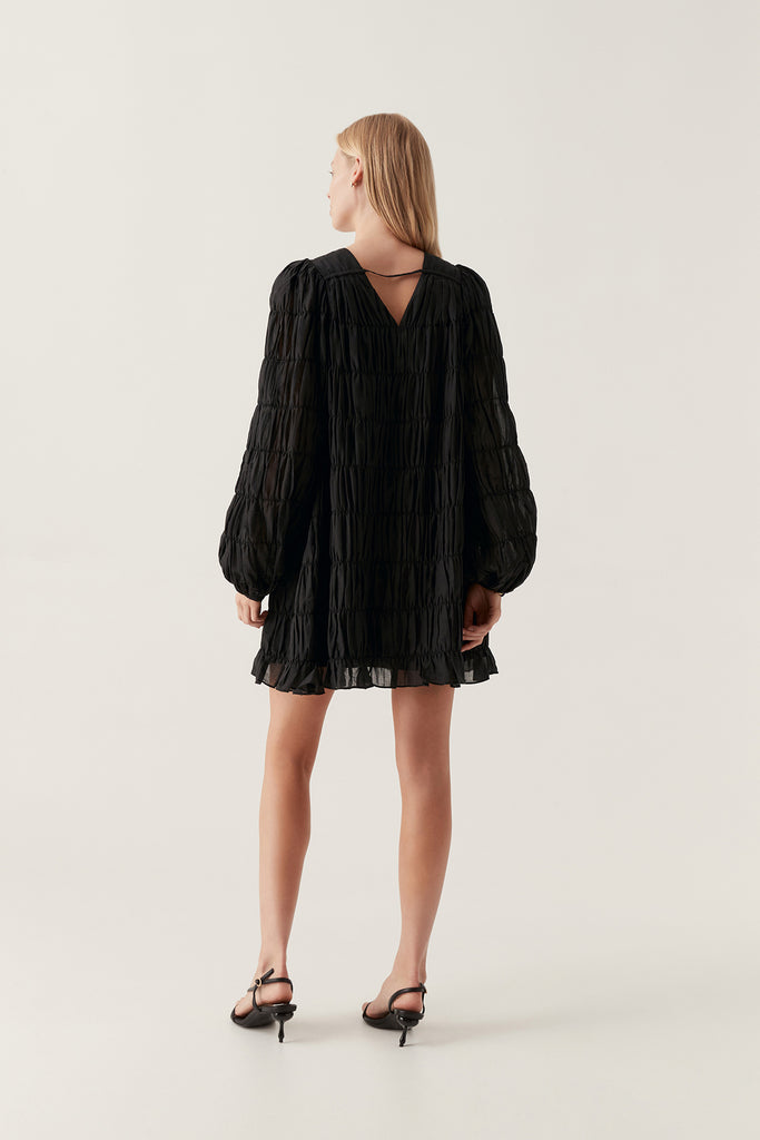 Aj Evelina Ruched Mini Dress
