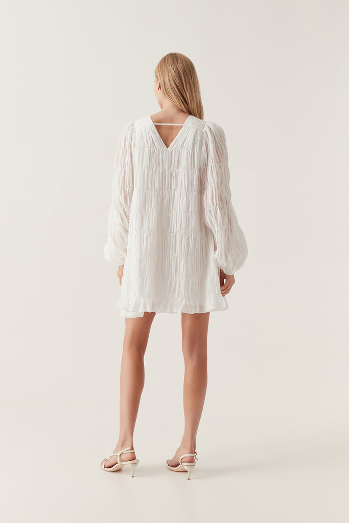 Aj Evelina Ruched Mini Dress