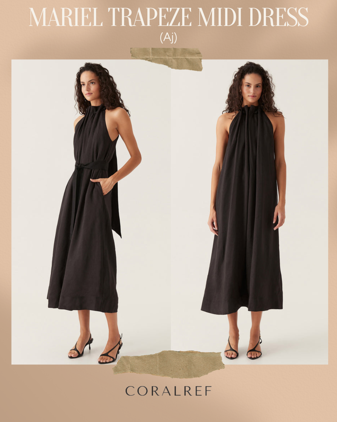 Aj Mariel Trapeze Midi Dress