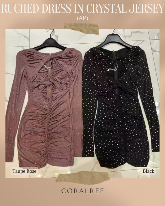 AP Ruched Mini Dress in Crystal Jersey