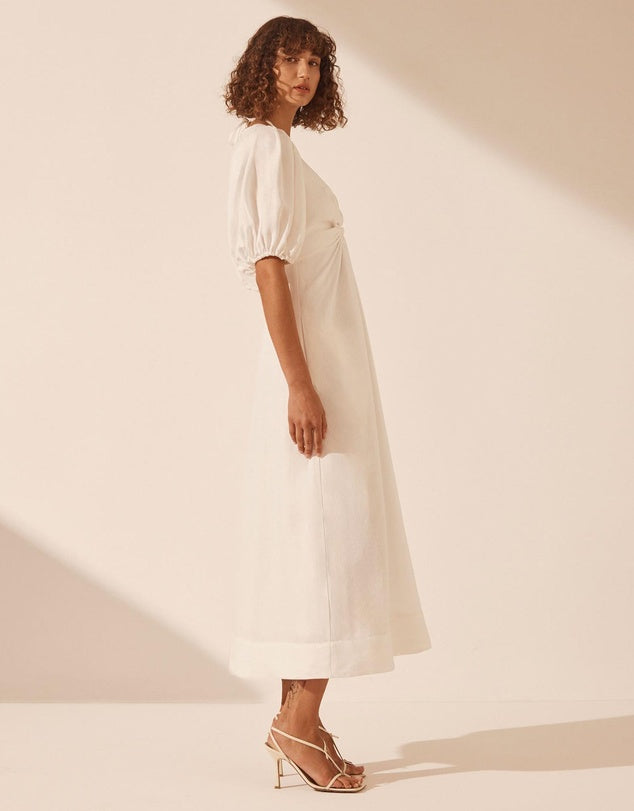 SJ Blanc Linen Keyhole Mini & Midi Dress