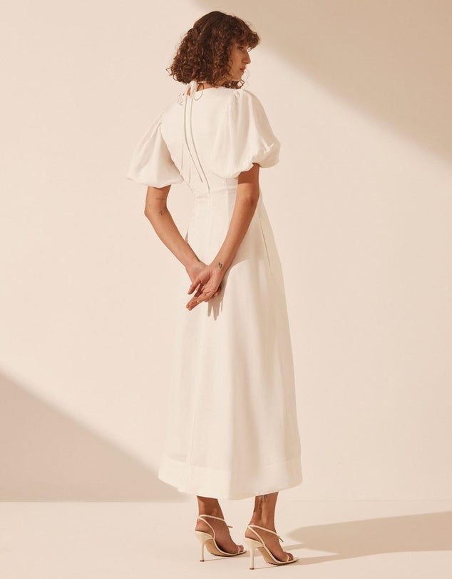 SJ Blanc Linen Keyhole Mini & Midi Dress