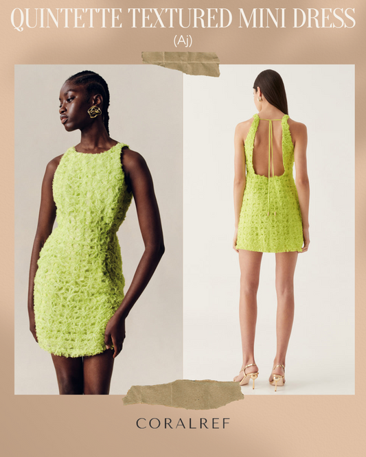 Aj Quintette Textured Mini Dress