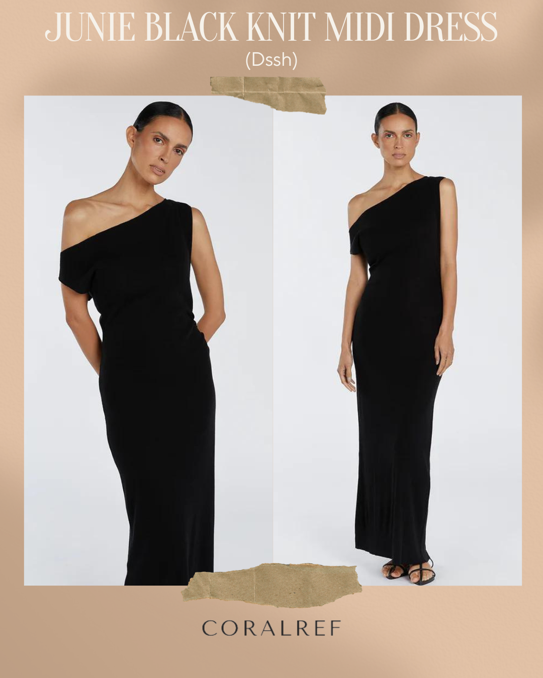 Dssh Junie Black Knit Midi Dress