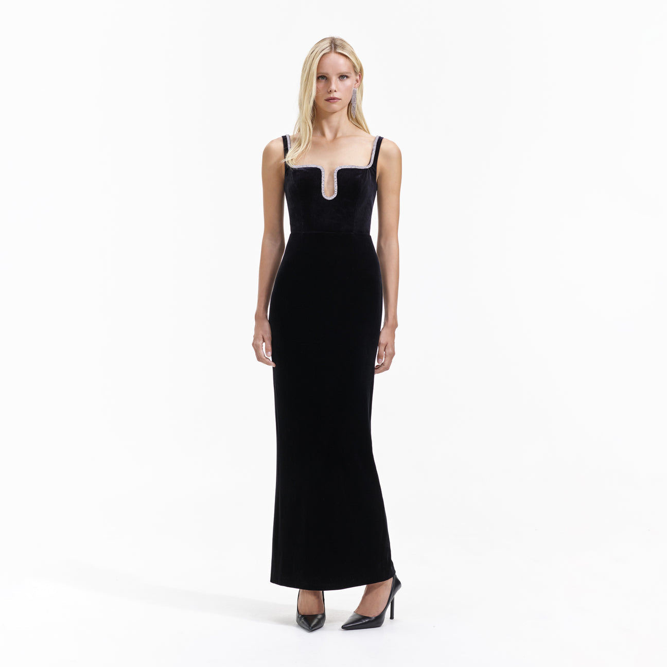 SP Black Velvet Maxi & Skater Mini Dress