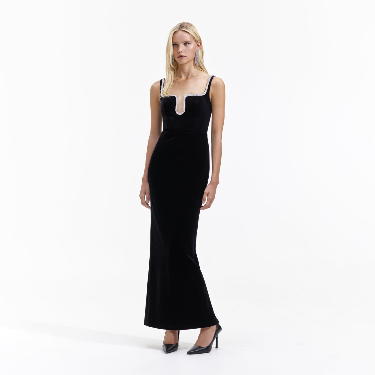 SP Black Velvet Maxi & Skater Mini Dress