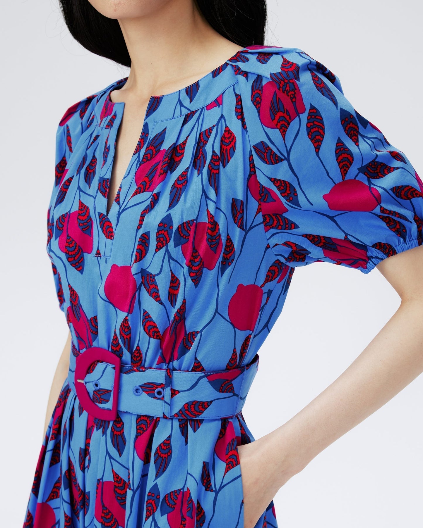 DVF Lindy Cotton Midi Dress