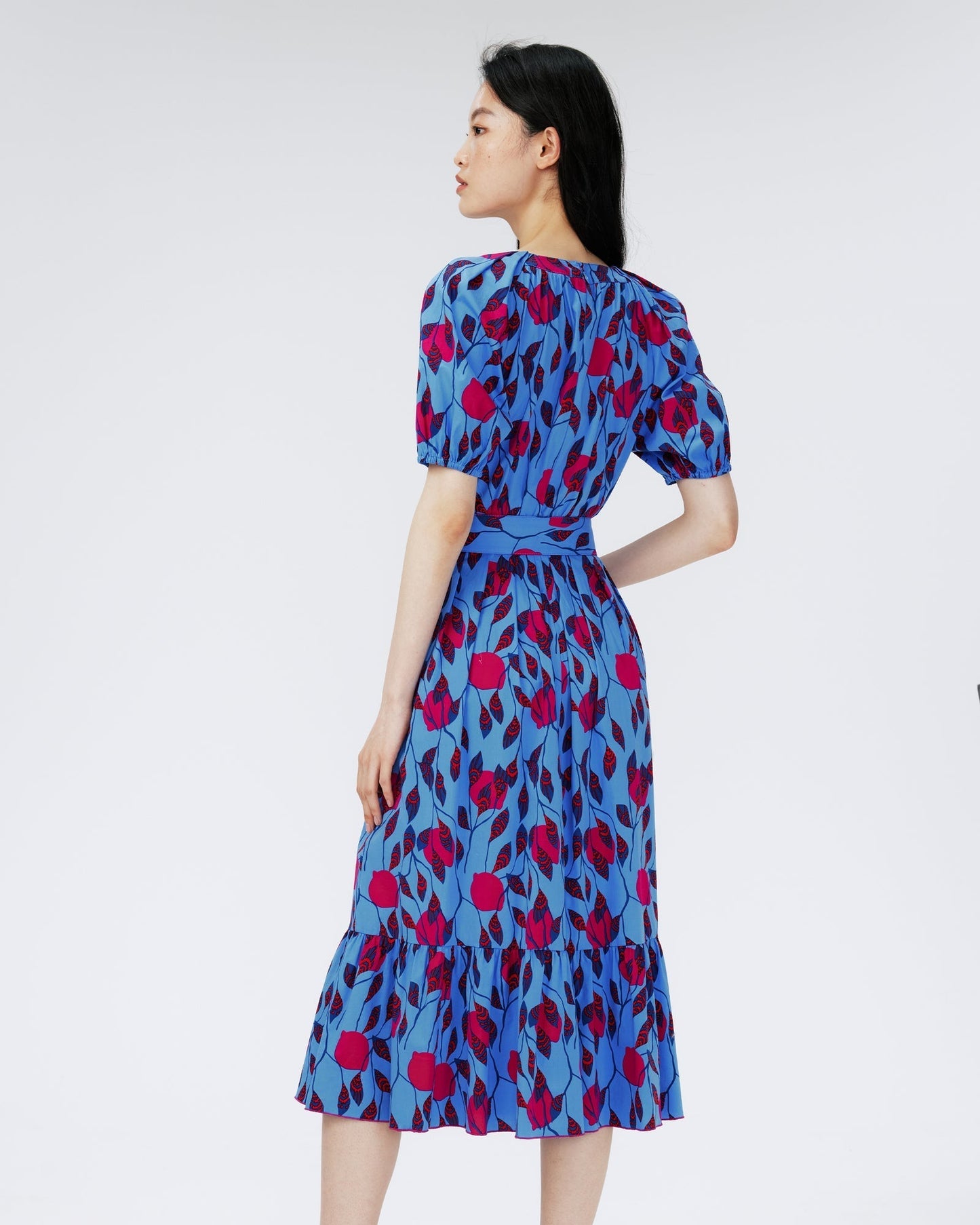 DVF Lindy Cotton Midi Dress