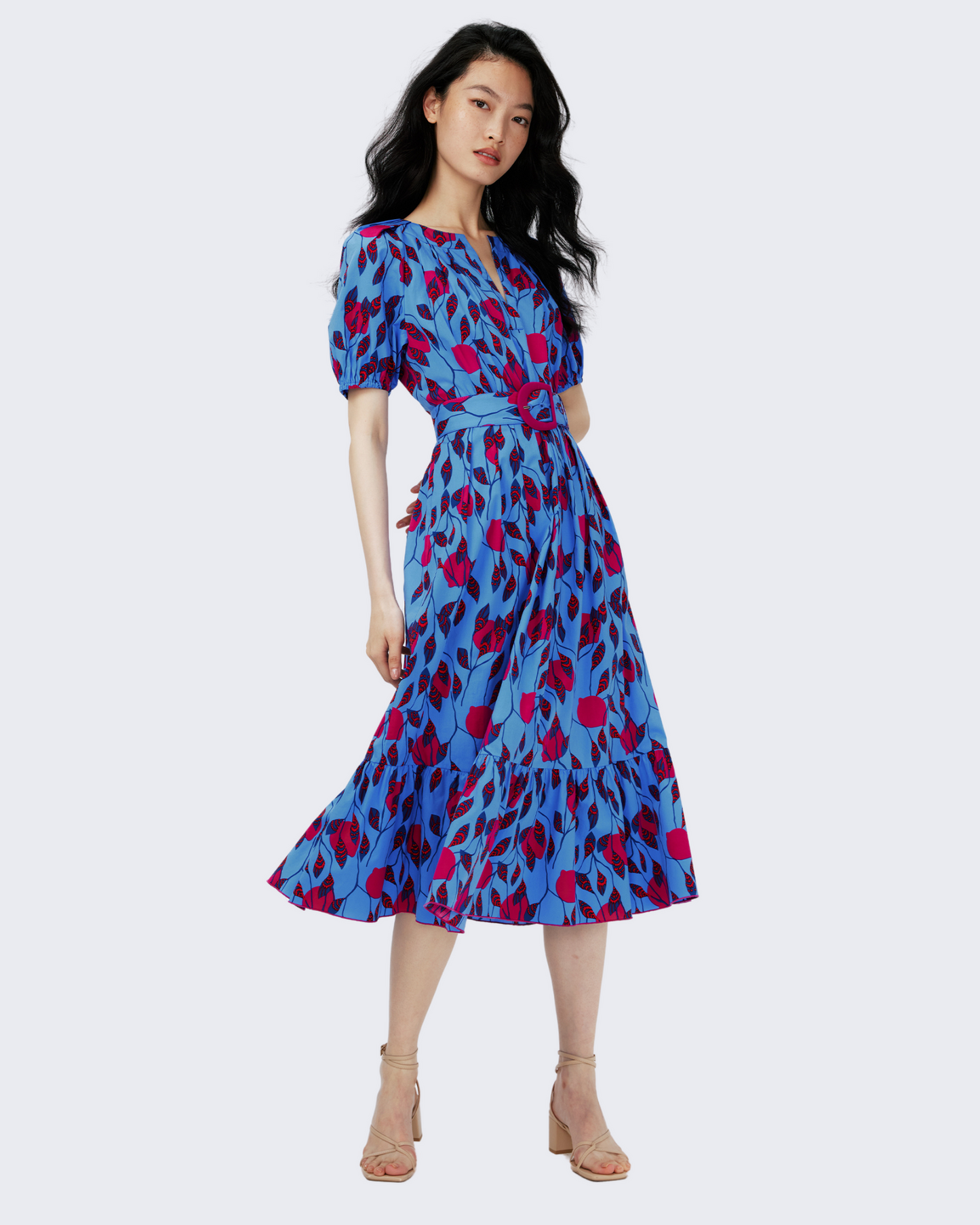 DVF Lindy Cotton Midi Dress