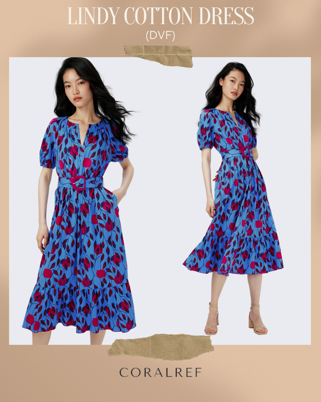 DVF Lindy Cotton Midi Dress