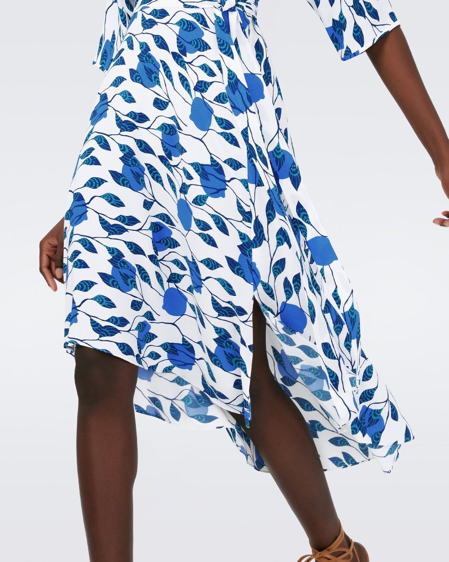 DVF Eloise Faux Wrap Midi Dress