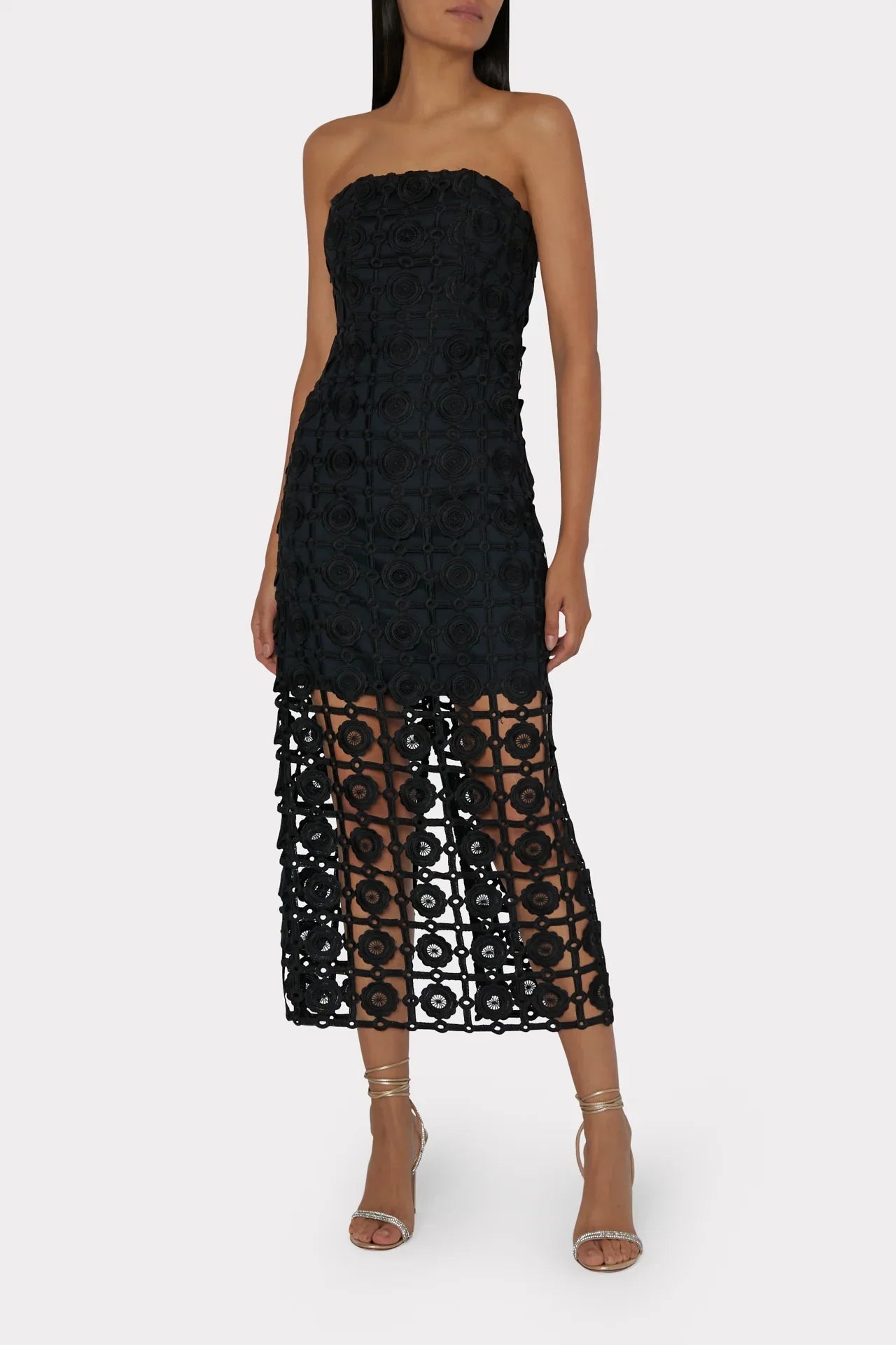 Mlly Kait Tile Lace Midi Dress