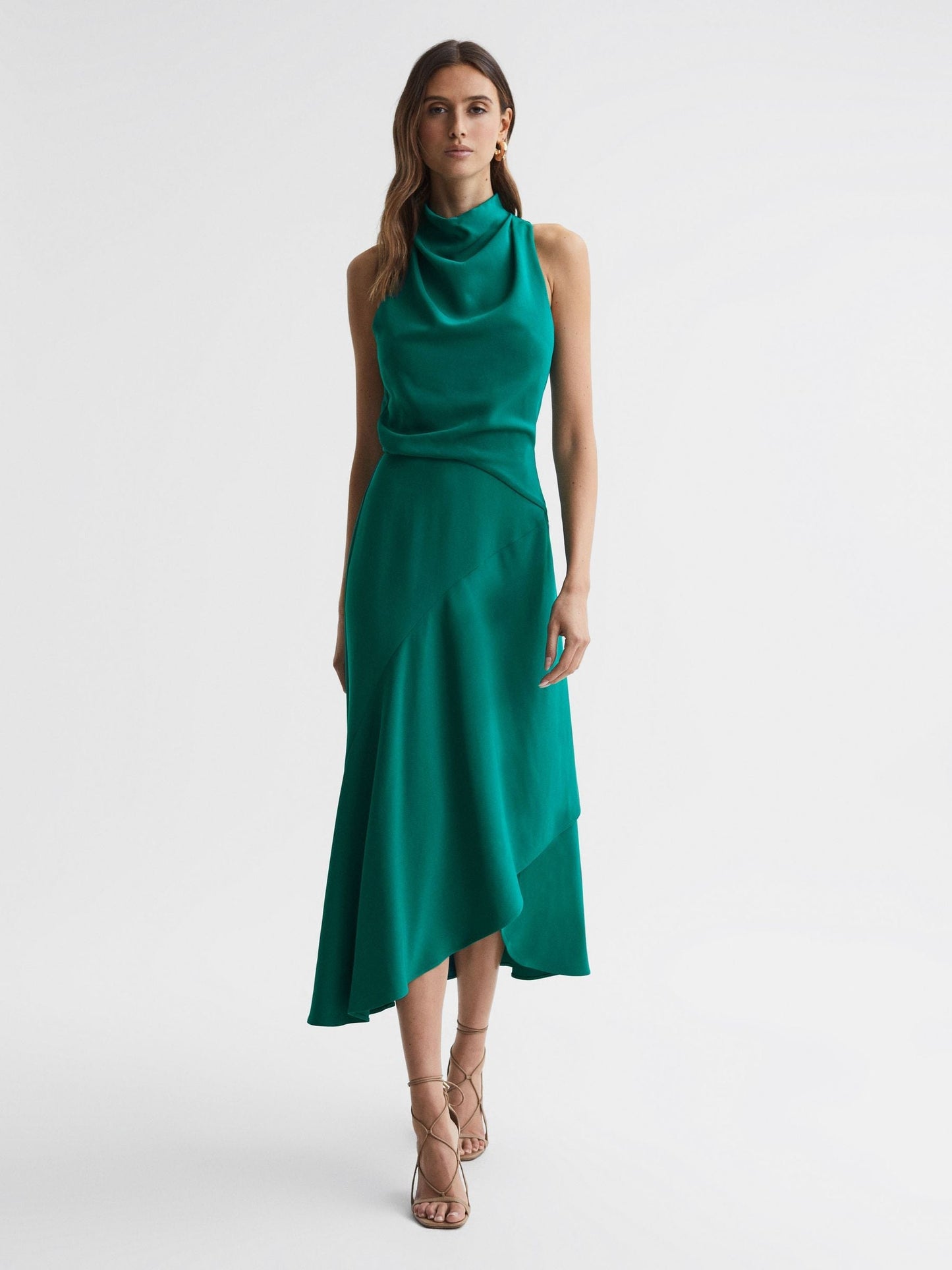 Rss Giana Cowl Neck Midi Dress