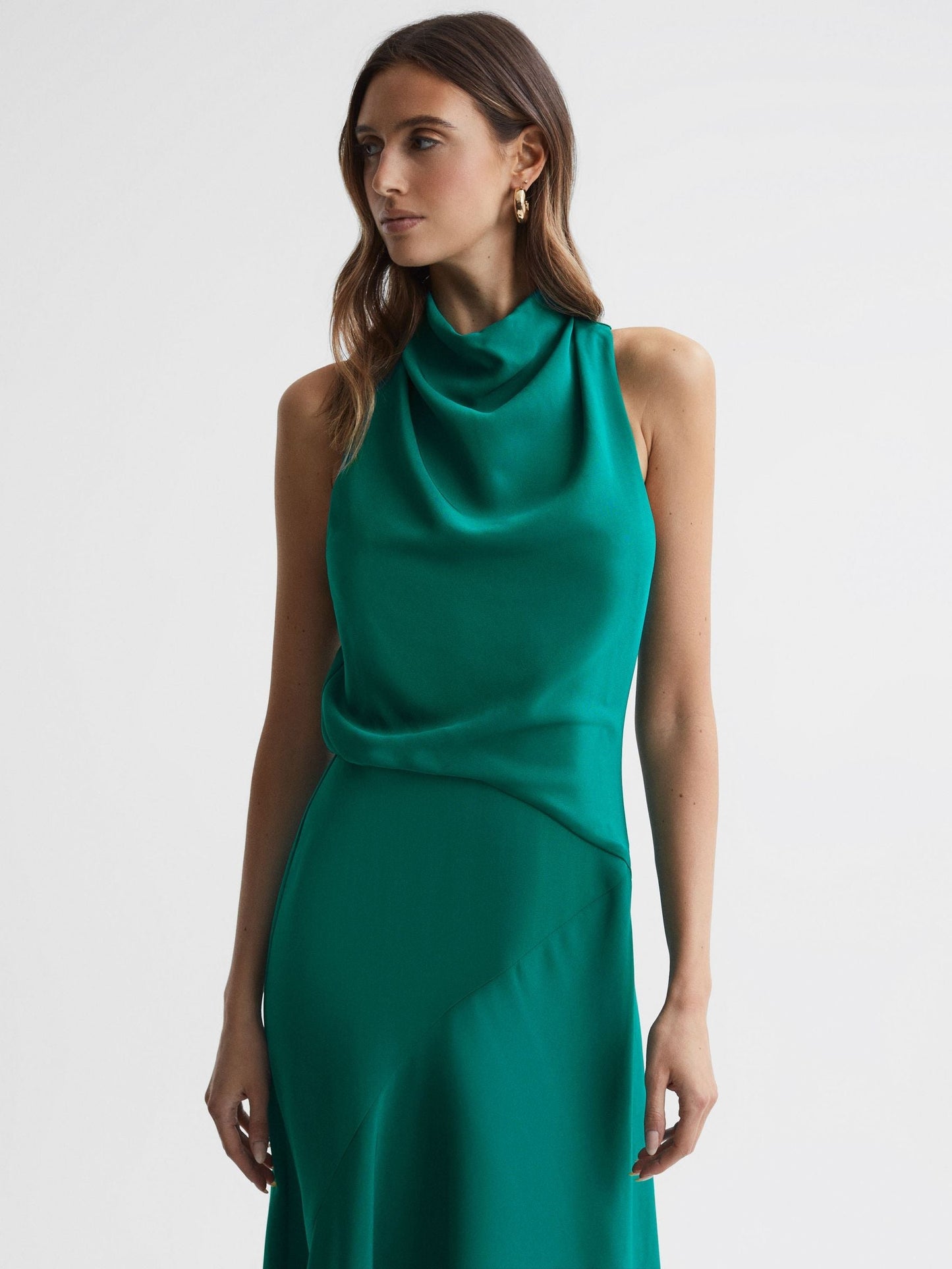 Rss Giana Cowl Neck Midi Dress