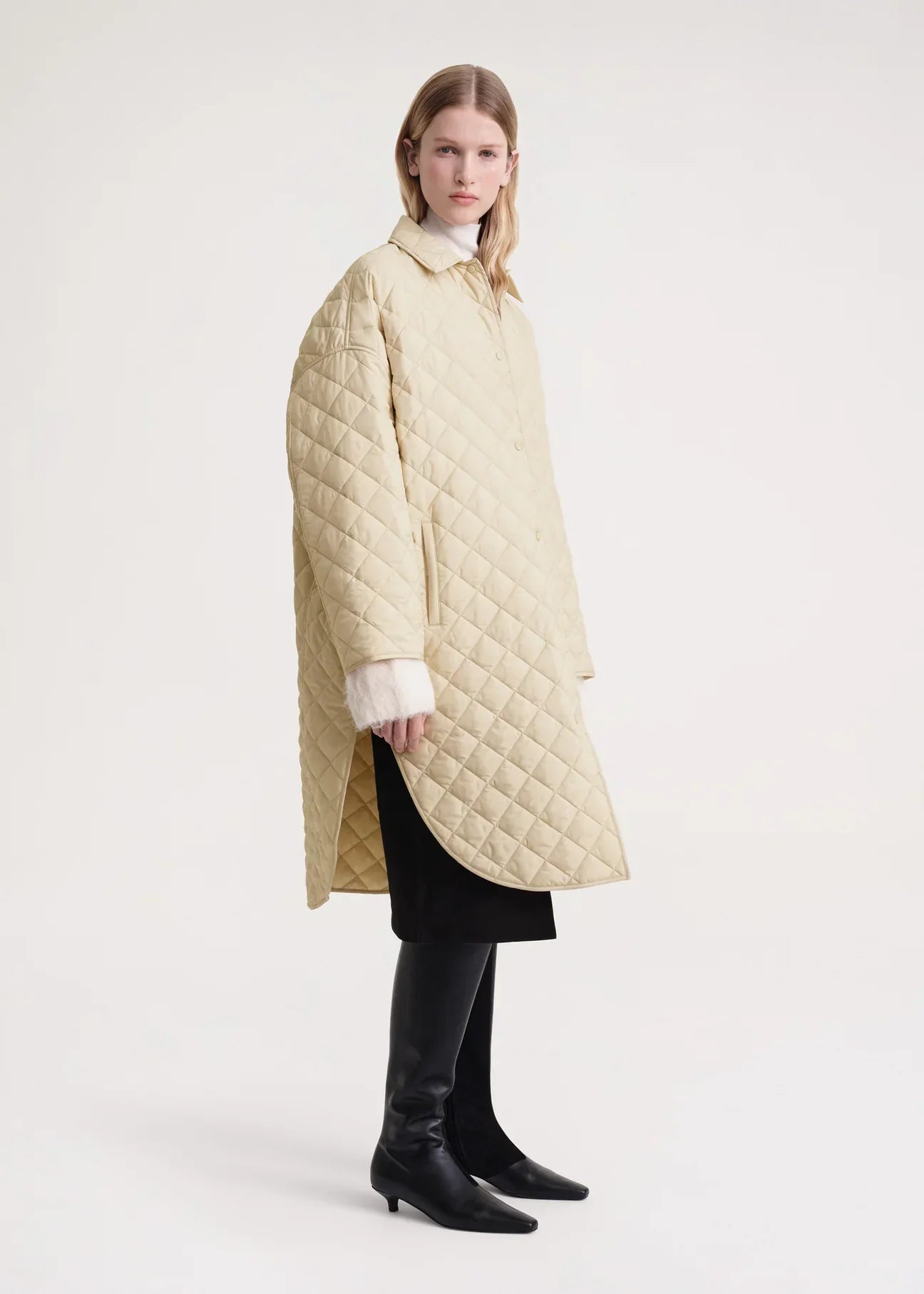 Ttm Quilted Cocoon Coat