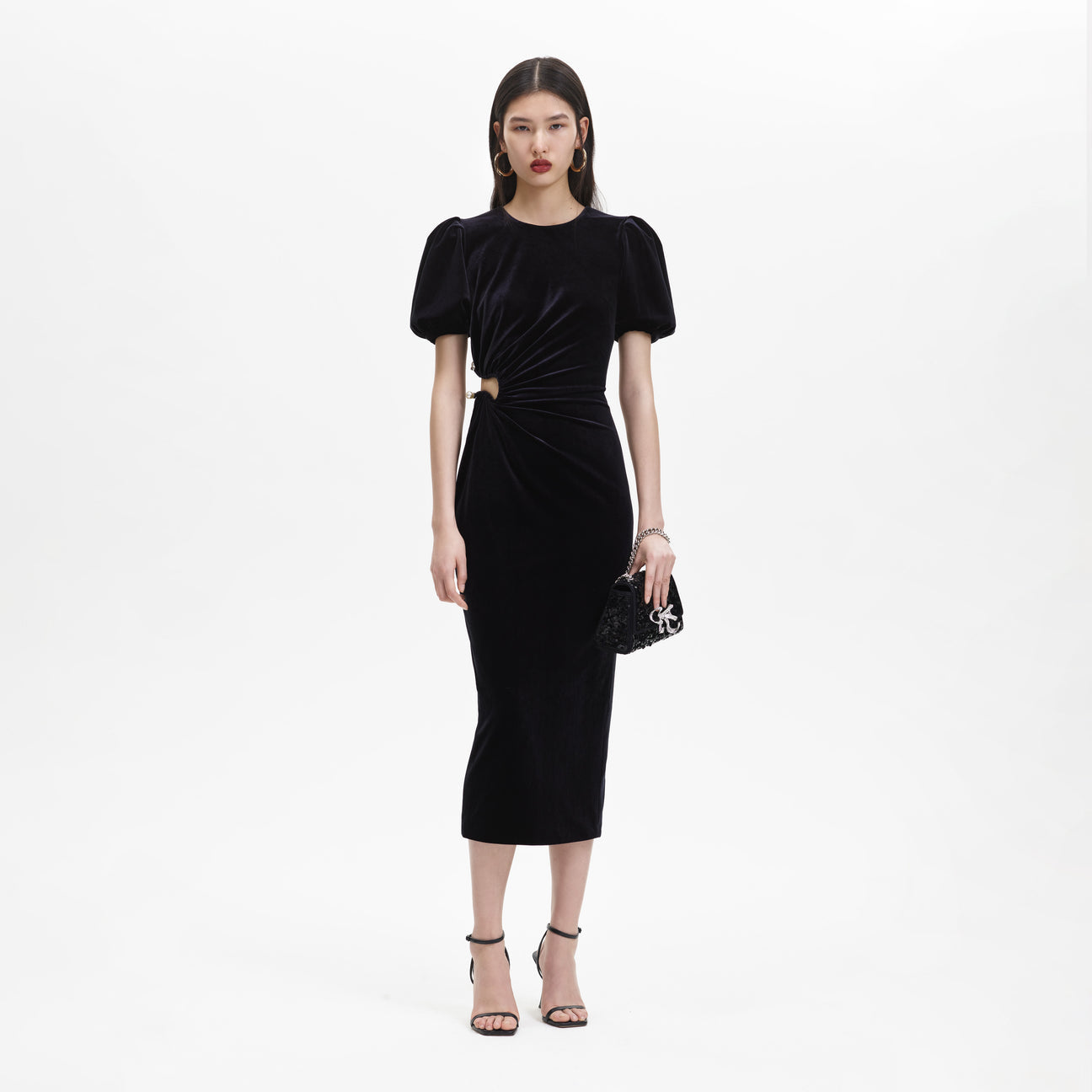 SP Velvet Cut Out Midi Dress