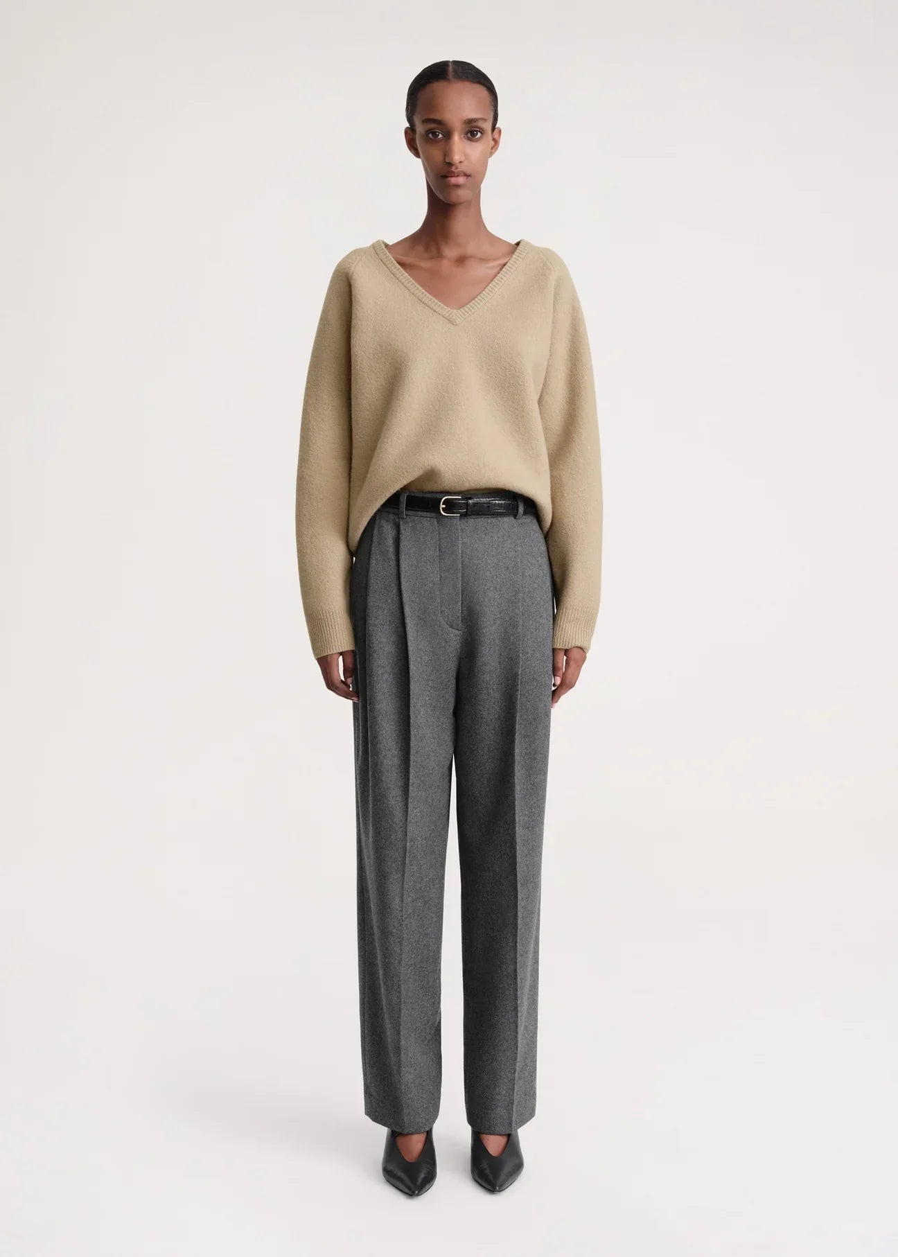 Ttm Soft Felted Merino Knit Sweater