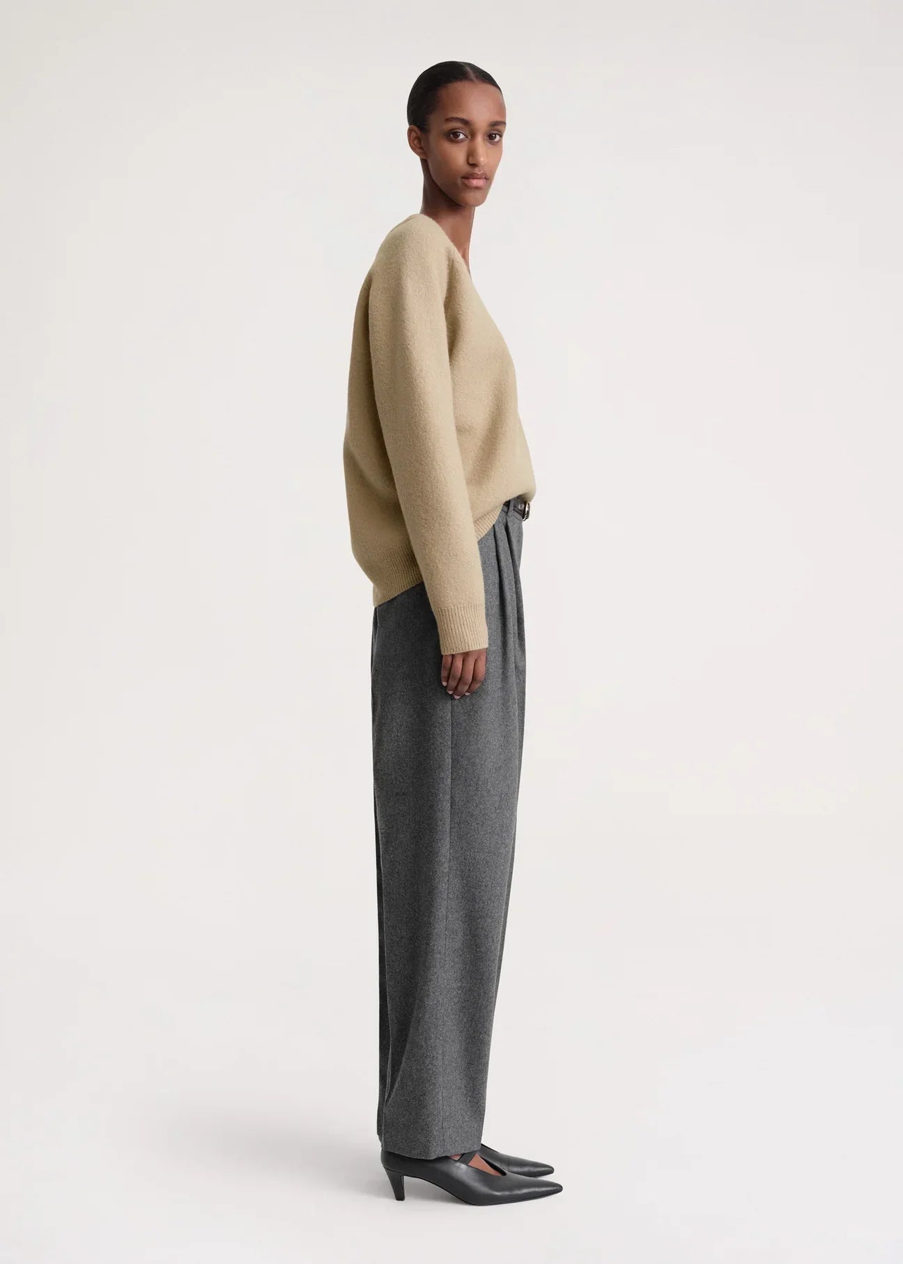 Ttm Soft Felted Merino Knit Sweater