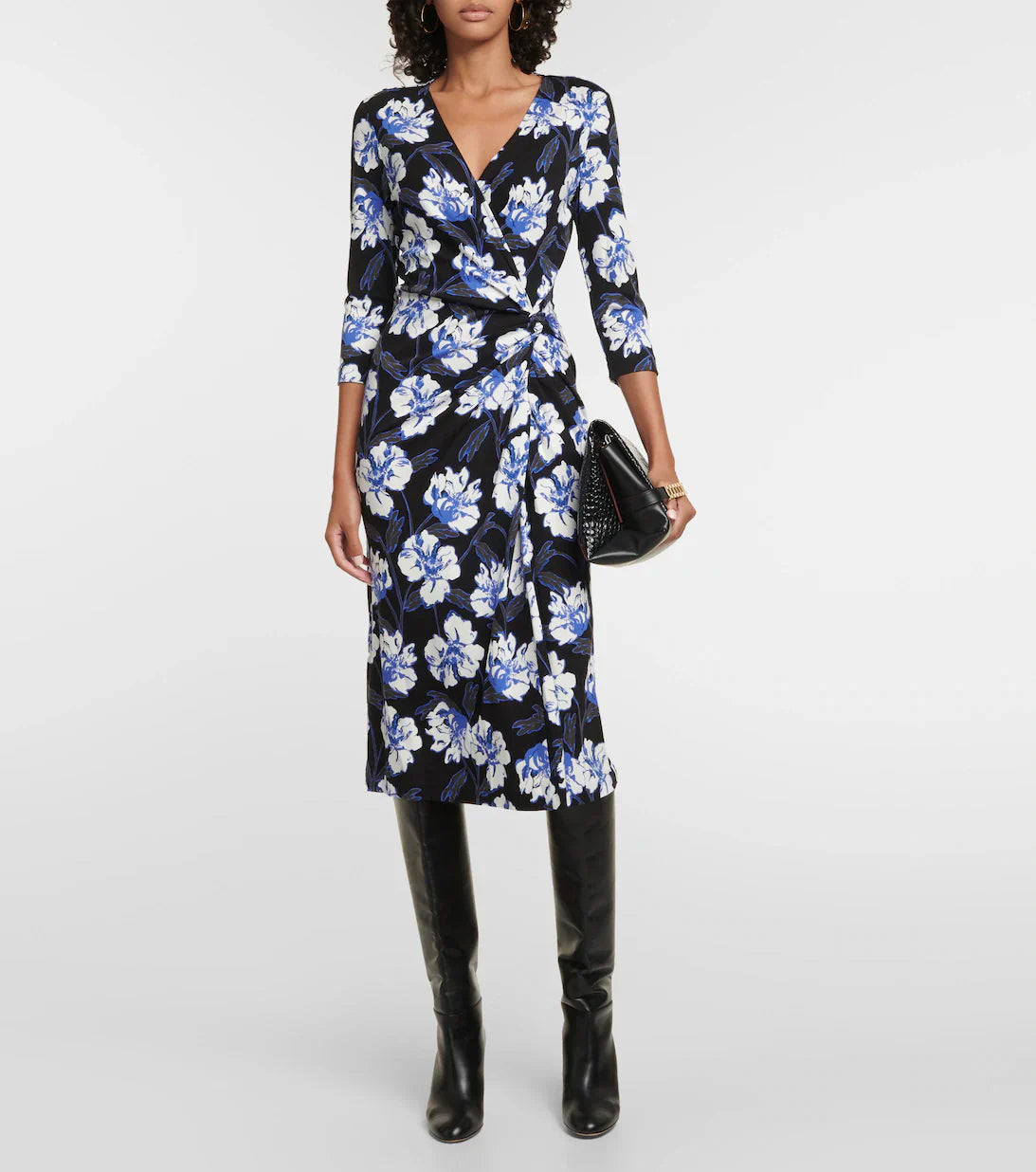 DVF Borris Floral Midi Dress