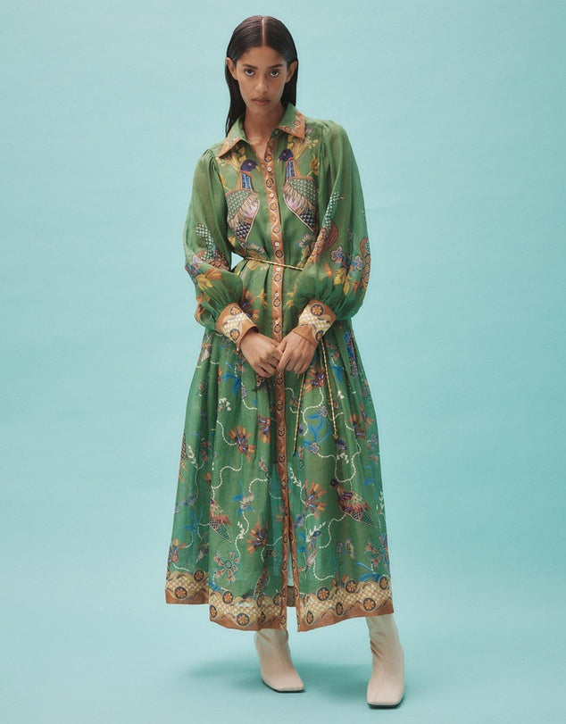 Alms Birdie Midi Shirtdress