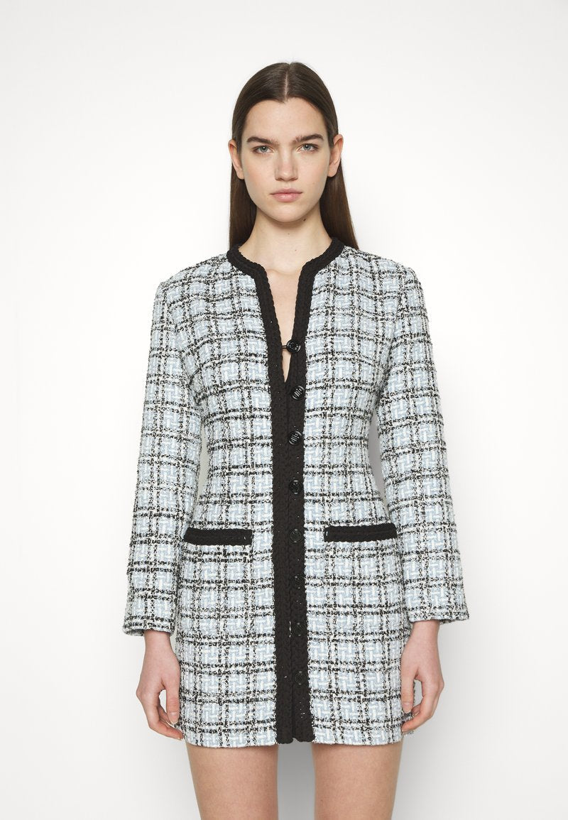 Mj Plaid Tweed Vizuli Jacket & Rizuli Mini Dress